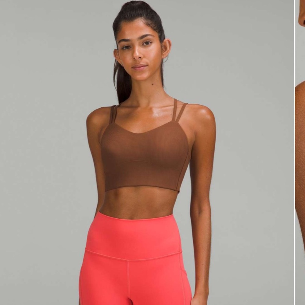 Lululemon Like a Cloud Ribbed Longline Bra *Light Support, B/C Cup Brown